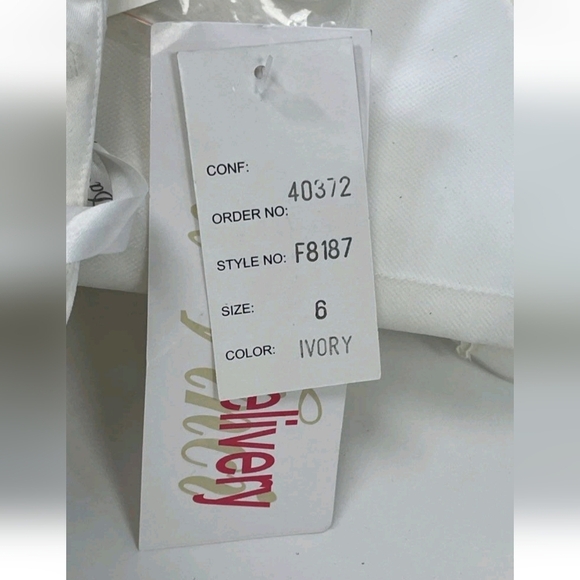 New!!! Tags!! Da Vini Elegant Cream Lace Dress and Corset Set Size 6 - Picture 5 of 10